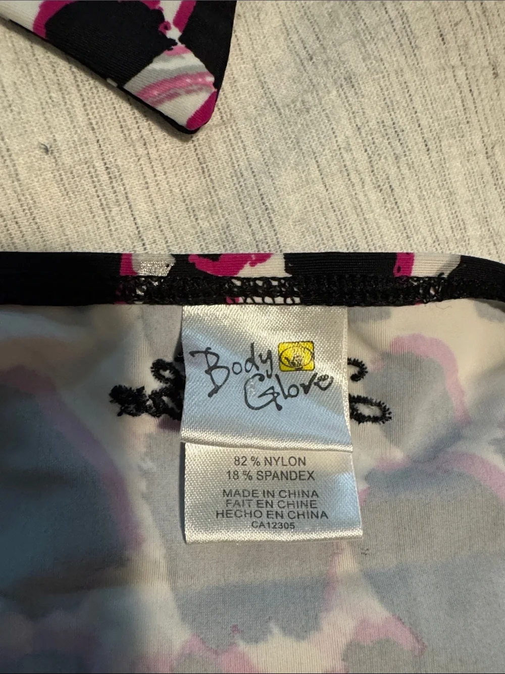 Body Glove Black & Pink Printed Bandeau Bikini Set - Women Swim